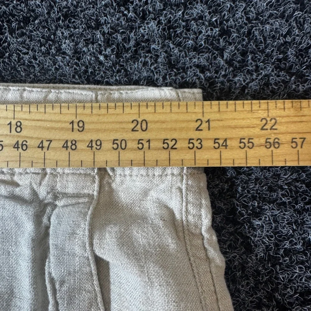 Tommy Bahama Mens XL Oatmeal Beige 100% Linen Drawstring Relaxed Pants Beach